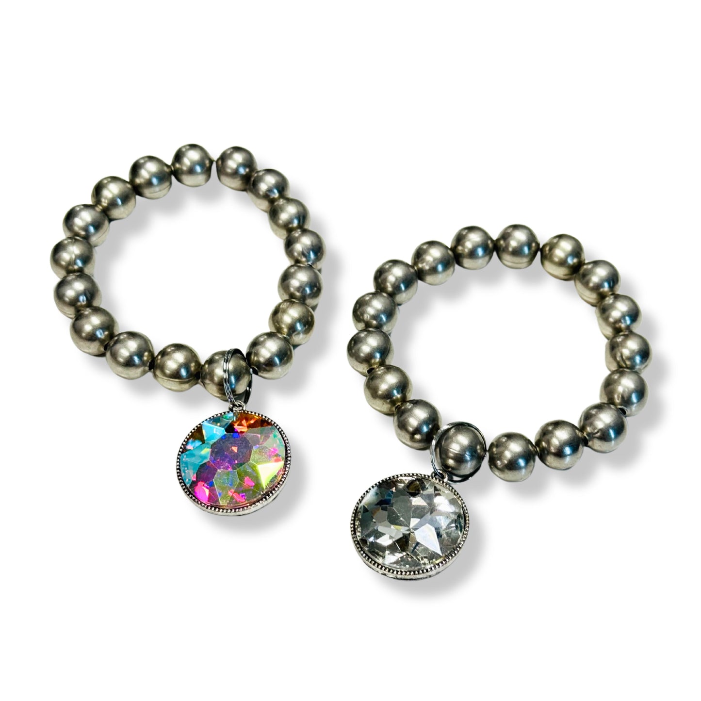 Bold Silver Stretch Bracelet - 2 Colors!