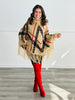 Plaid Fringe Turtleneck Poncho (Reg.)- 2 Colors