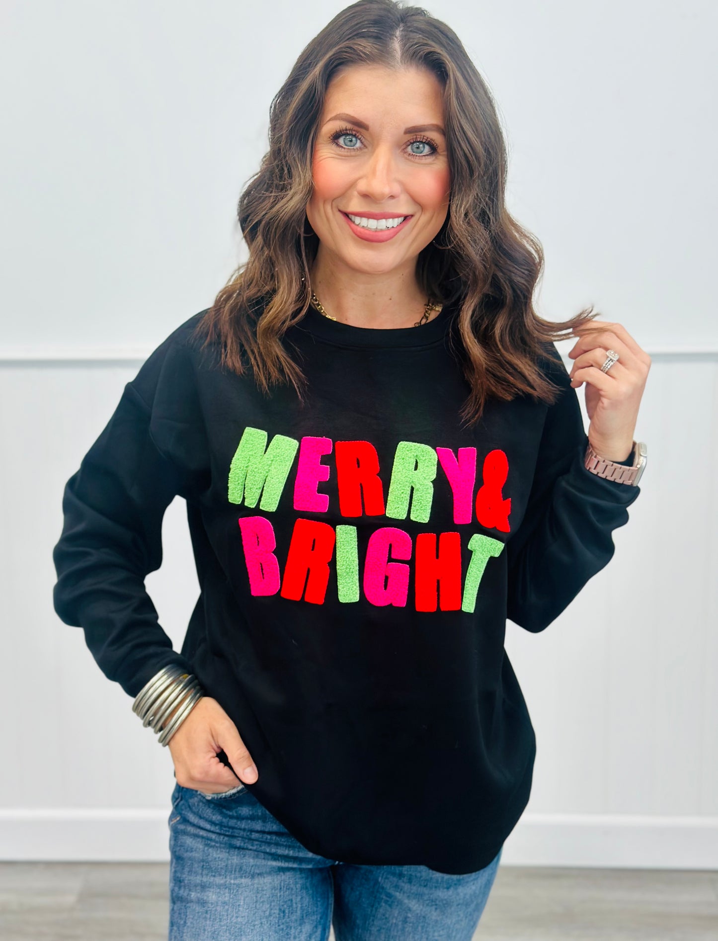 Merry & Bright Sweatshirt (Reg. and Plus)