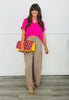 Pullover Back Pleat Collared Blouse (Reg.) - 5 Colors