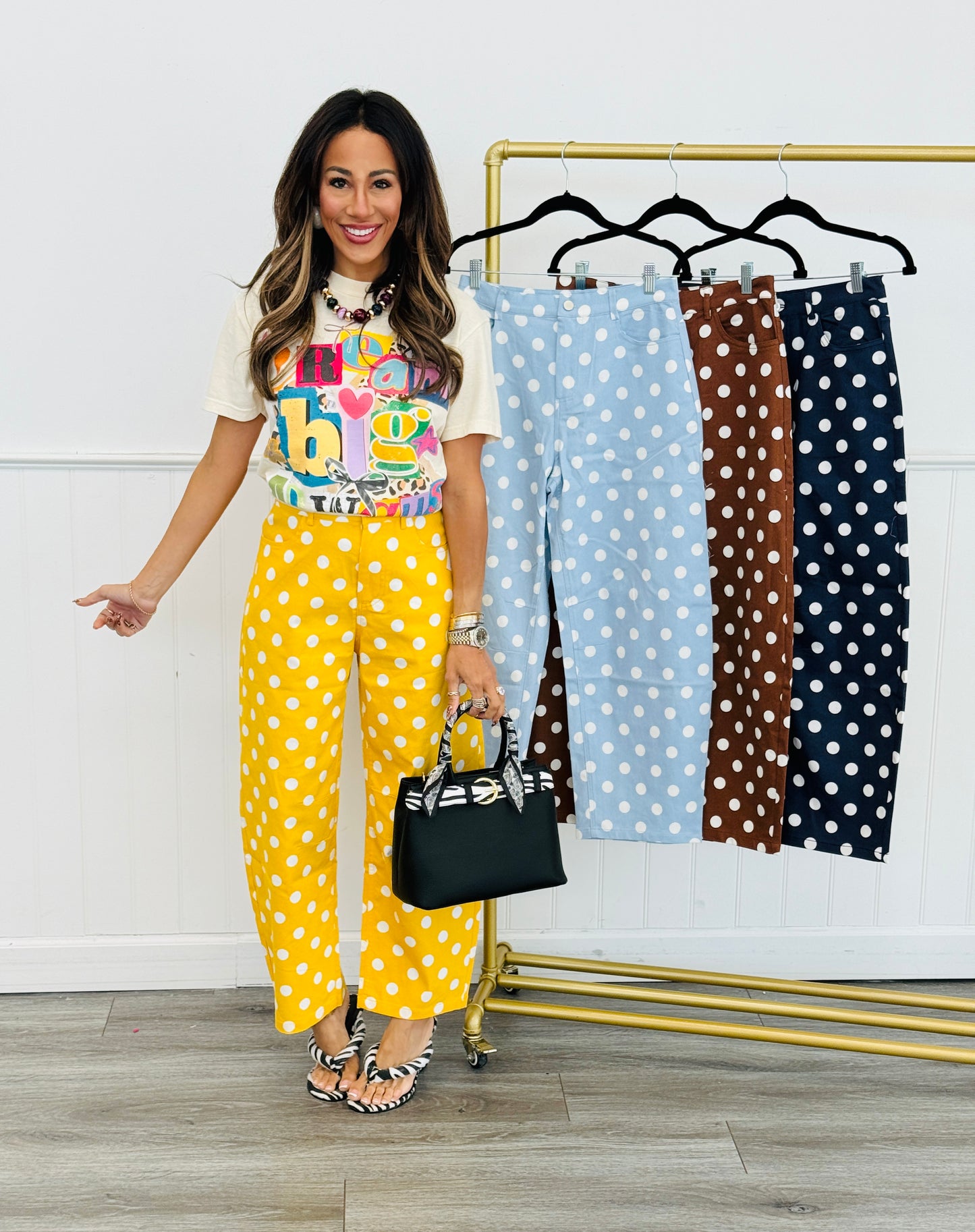 Polka Dot Ankle Pants (Reg & Plus) - 4 Colors