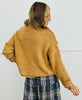 Rolled Collar Loose Knit Sweater Top (Reg.) - 4 Colors