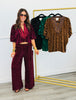 Tonal Polka Dot Velvet Blouse (Reg.) - 4 Colors