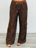Lace Mix Straight Leg Pants (Reg.) - 2 Colors