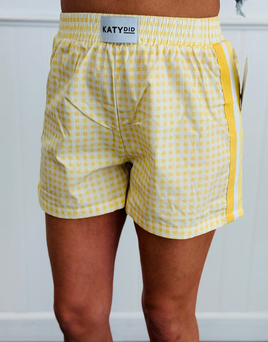 Yellow Gingham Boxer Shorts (Reg.)