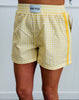 Yellow Gingham Boxer Shorts (Reg.)