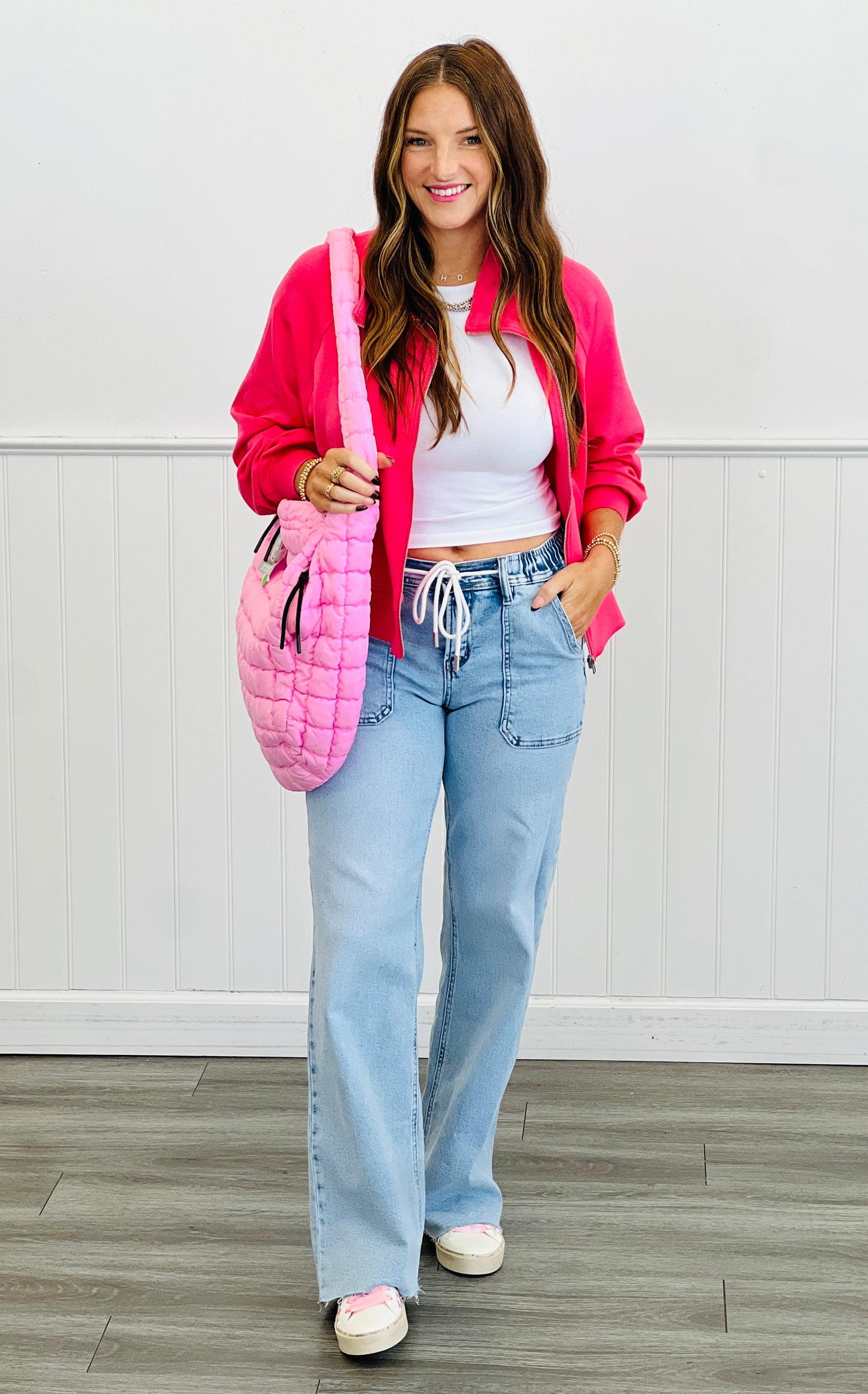 Clearly High Rise Drawstring Waistband Wide Leg Jeans (Reg.)