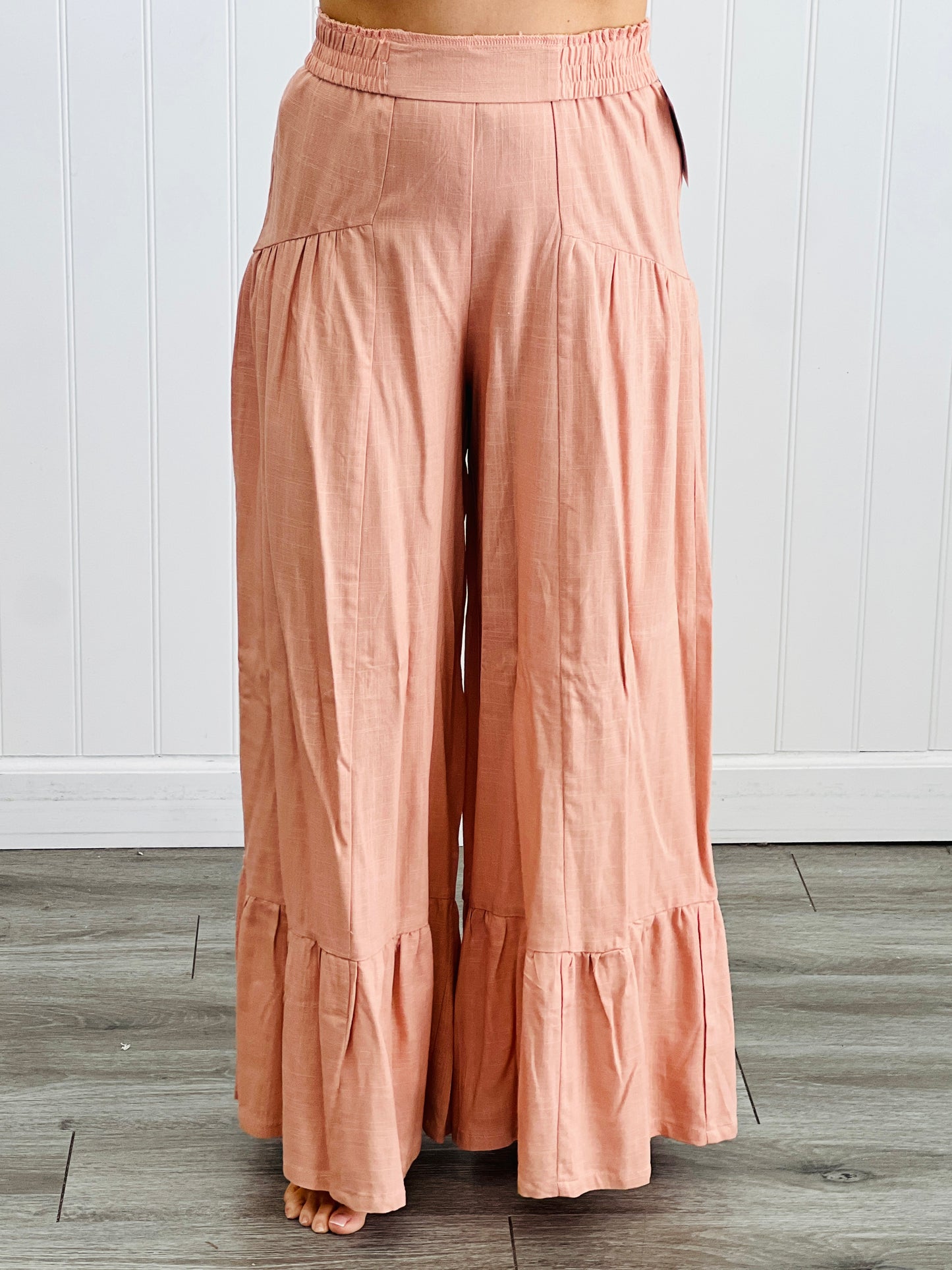 Tiered Palazzo Pants (Reg.)-2 Colors
