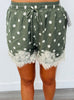Scallop Lace Polka Dot Shorts (Reg)-3 Colors