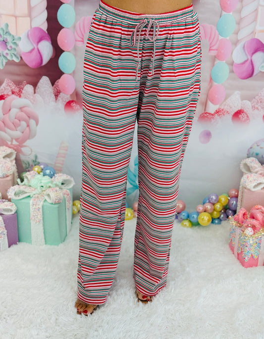 Pink/Red Multi Striped Pocket Pants (Reg.)
