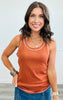 Contrast Seam Tank Top (Reg & Plus)-3 Colors