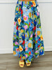 Blue Floral Embrace Midi Skirt (Reg.)