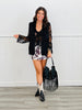 Black Romantic Ruffle Lace Sheer Blouse (Reg.)
