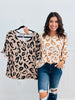 Leopard Print Ruffle Sleeve Top (Reg)-2 Colors