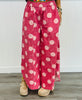 Fuchsia/Pink Polka Dot Tulip Hem Pants (Reg.)