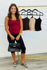 Peplum Cami Tank Top (Reg.) - 4 Colors