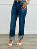 Risen Dark Short And Sweet High Rise Cuffed Jeans (Reg. & Plus)