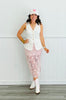 White Button Down Vest Top (Reg.)