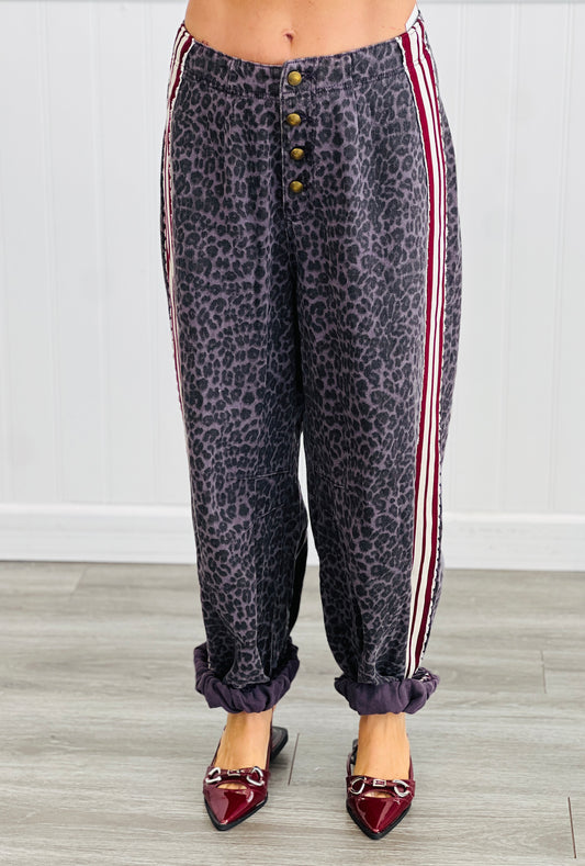 POL Black Leopard Pants (Reg.)