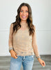 Ruched Sheer Lace Top (Reg)-3 Colors