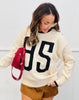 Cream Number 95 Pullover Sweater (Reg & Plus)