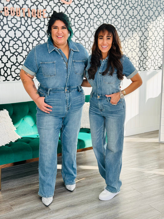 Judy Blue Do It For You Denim Jumpsuit (Reg. and Plus)