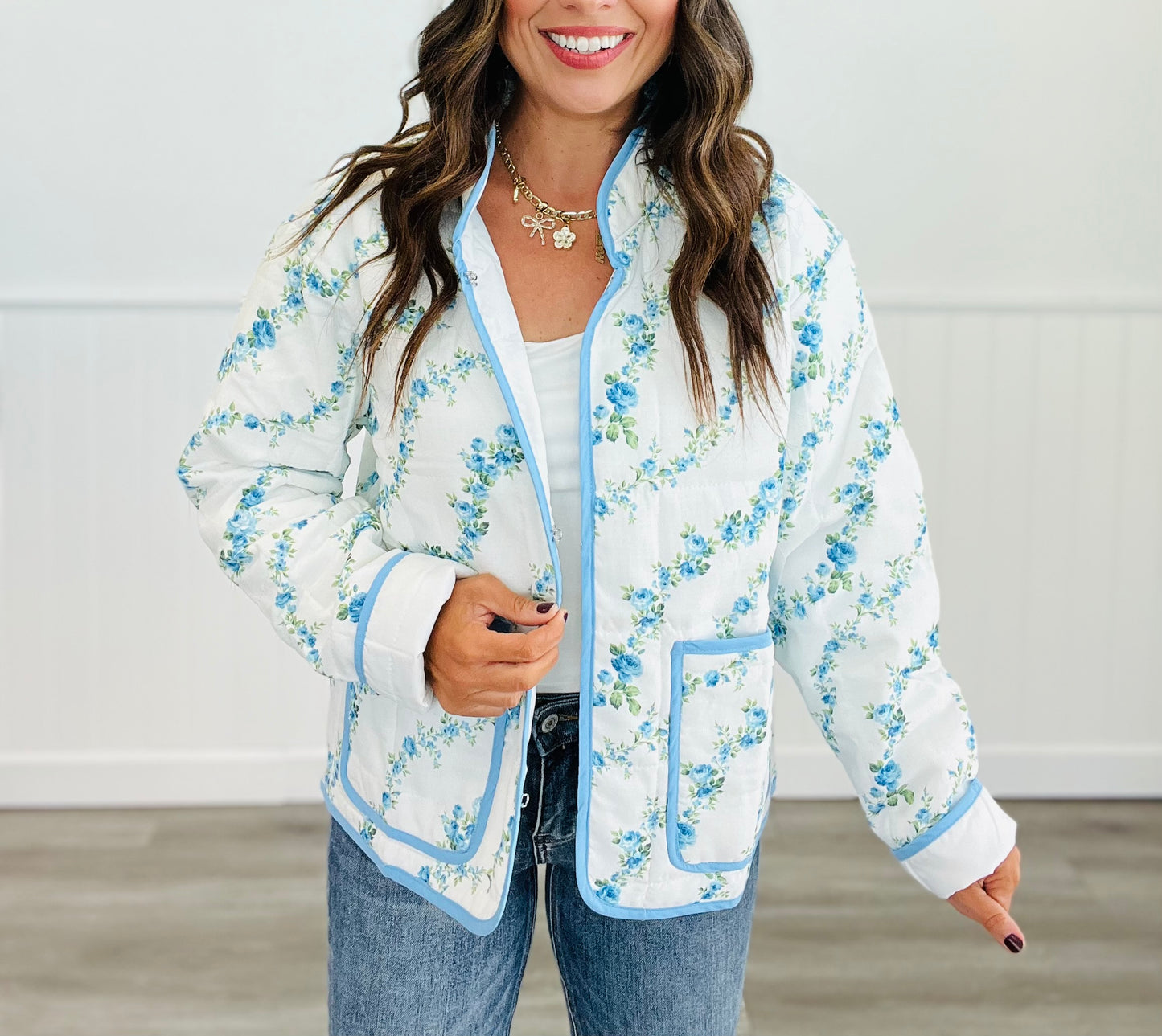 Floral Quilted Jacket (Reg) - 2 Colors