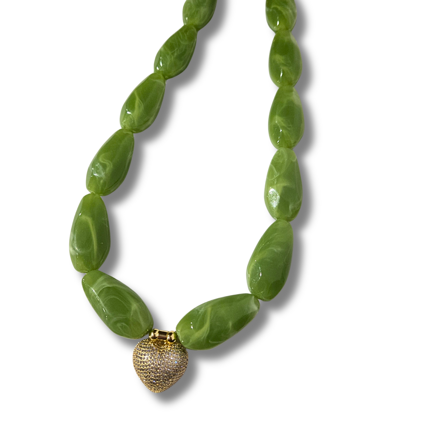 Jaded Love Open Heart Pendant Necklace