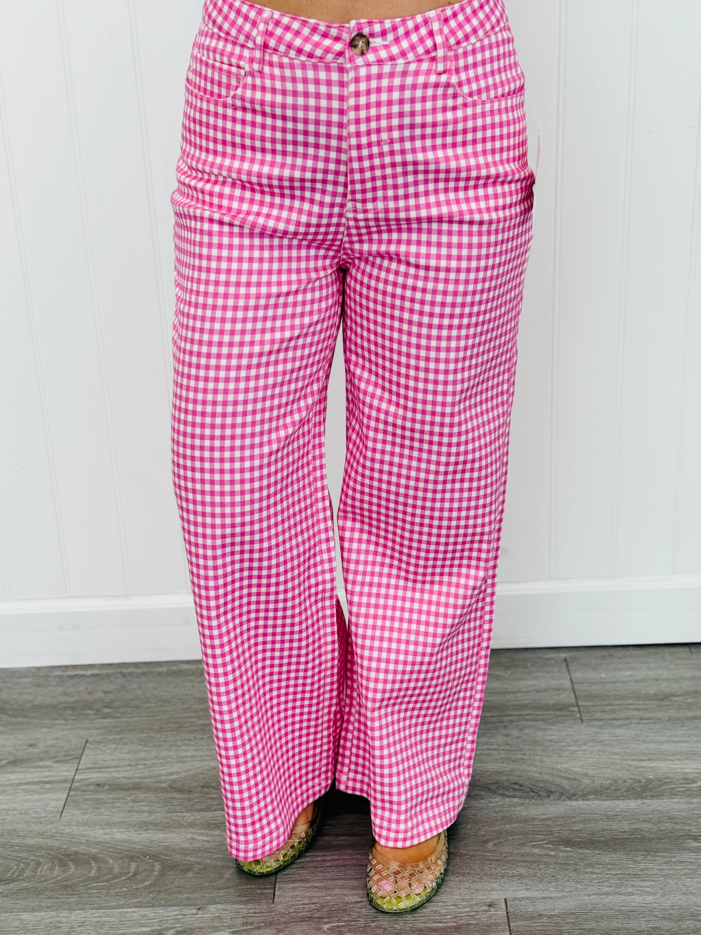Gingham Straight Leg Pants (Reg.) - 7 Colors