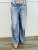 Illusion Remix Denim Blue Printed Terry Pants (Reg.)