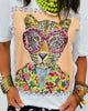 Leopard Frame Bling Tee (Reg. and Plus)