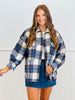Brushed Plaid Button Down Shacket (Reg.) - 2 Colors