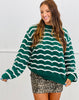 Striped Knit Sweater Top (Reg. and Plus) - 2 Colors