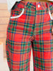 Yuletide Plaid Denim Pants (Reg.)