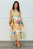 Vibrant Parrots In Paradise Midi Dress (Reg & Plus)