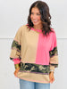 Candy Pink & Camo Color Block Top (Reg.)