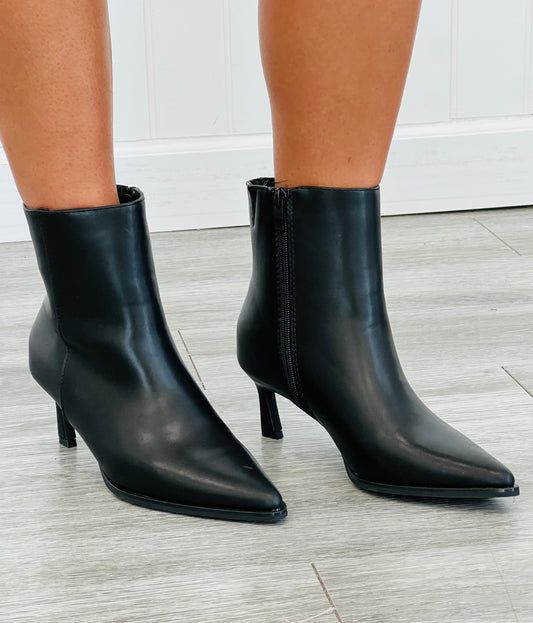 Black Sleek Simplicity Ankle Boots