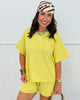 Lime Pointelle Knit Top & Shorts Set (Reg.)