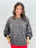 Charcoal Leopard French Terry Pullover (Reg.)