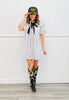 Black/White Just A Doll Mini Dress (Reg)