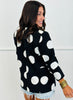 Black/White Polka Dot Blazer (Reg & Plus)