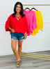 Oversized Cotton Spandex Top (Reg. and Plus) - 3 Colors