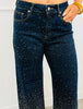 Denim Rhinestone Cuffed Jeans (Reg.)