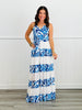 Blue Multi Floral & Eyelet Lace Maxi Dress (Reg.)