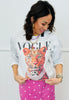 Vogue Cheetah Rhinestone Sweatshirt (Reg. and Plus)