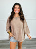 Mineral Washed Casual Top (Reg)-2 Colors