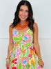 Floral Print Cut Out Midi Dress (Reg.)