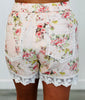 Pink Garden Lace Trim Shorts (Reg & Plus)