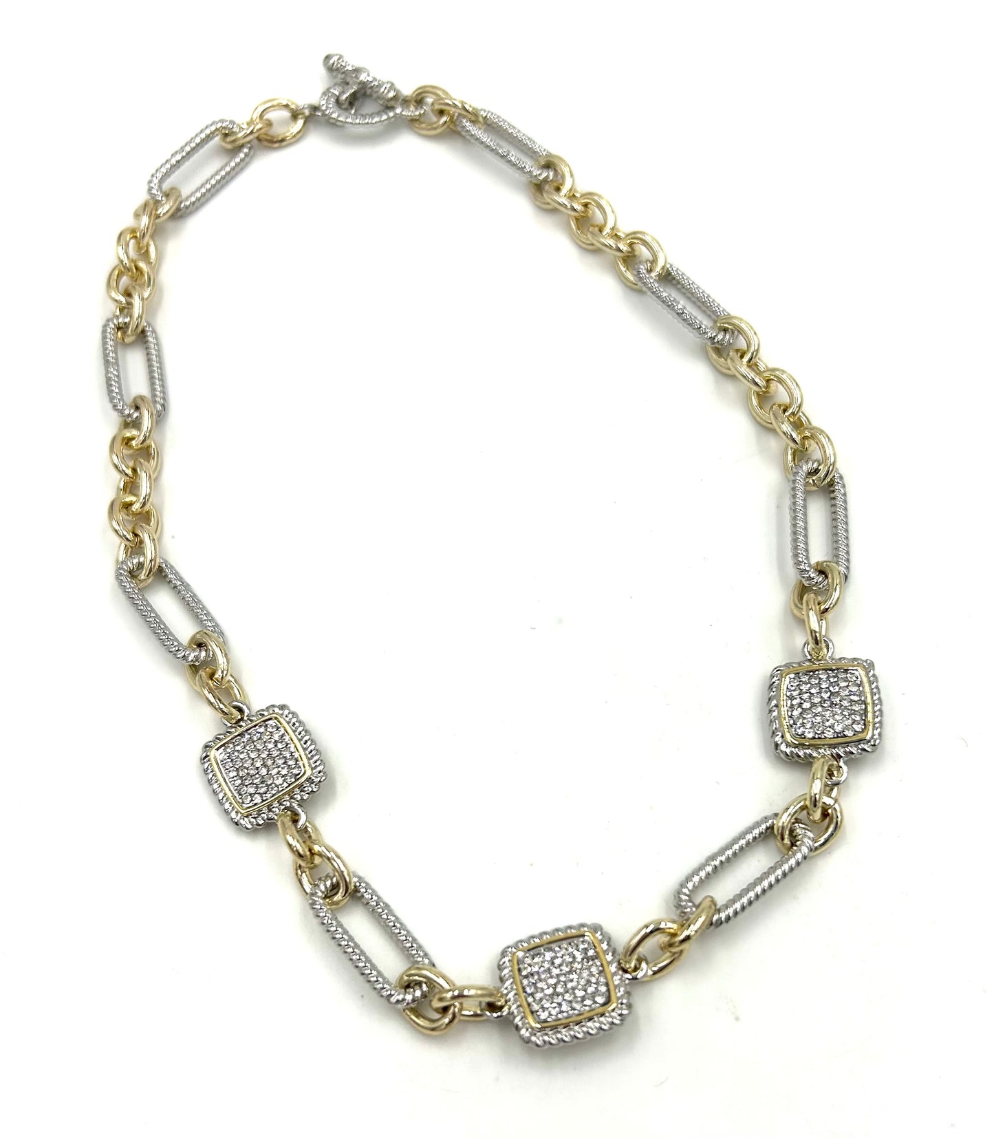 WP -  Two Tone Crystal Necklace