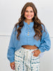 Dusty Blue Henley Sweater (Reg.)